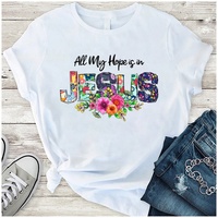 Transferts thermocollants religieux pour vêtements : Patchs personnalisés Jésus à repasser, impressions sérigraphiées pour T-shirts