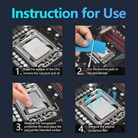 Diskon besar fleksibilitas termal Gel silika bahan tahan api sangat efisien bantalan silikon termal untuk Gpu