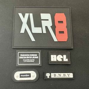 Custom Logo Heat Transfer Rubber Brand 3d PVC Patch Rubber <b>Clothes</b> Garment Embossed Letters Soft Labels Silicone Rubber Patch - Product Image 2