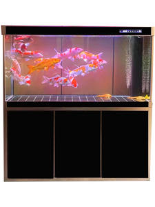 حوض أسماك مخصص من <span class=keywords><strong>Minjiang</strong></span> مكون من غرفة معيشة وزجاج أبيض فائق للتنقية من الأسماك في أسفل حوض Jinlong لا يُغلق عند تغيير الماء - Product Image 2