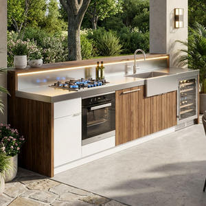 Cuisine extérieure de qualité supérieure avec <span class=keywords><strong>four</strong></span> à pizza et grill, armoire de cuisine extérieure en acier inoxydable avec <span class=keywords><strong>porte</strong></span> électrique - Product Image 5