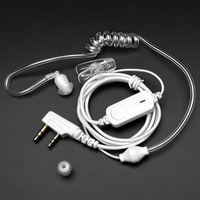 Promotion Écouteurs Micro Casque Tube Acoustique Universel 2 Broches pour Talkie-Walkies Radio, Surveillance, Garde de Sécurité, Compatible Kenwood Baofeng