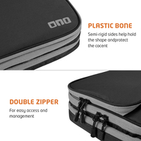 Sac de rangement de voyage à grande capacité avec poche avant pour accessoires électroniques et câbles en polyester à trois couches, compatible iPad