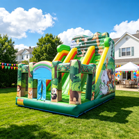 Grand château gonflable commercial avec toboggan sec pour adultes, en PVC, grand toboggan gonflable rebondissant