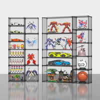 Boîte de présentation transparente en acrylique pour figurines, modèles Gundam, voitures, dioramas et jouets tendance - Armoire de rangement personnalisable