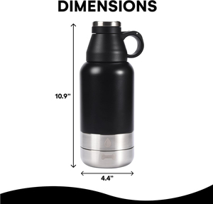In Stock 3 in 1 32oz 64oz Portable Dog Water Bottle Bowls Stainless Steel Insulated Outdoor Travel Drinking - Product Image 3