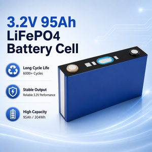 แบตเตอรี่ลิเธียมไอรอนฟอสเฟต 3.2V 95Ah แบบแท่งปริซึม (LFP) สำหรับระบบโซลาร์เซลล์แบบออฟกริด - Product Image 4