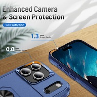 Nouveau support en métal étui de qualité militaire pour iPhone 17 Pro Max housse d'armure pour iPhone 17 Air 16 15 14 13 12 11 Pro Max Plus 16e Coque