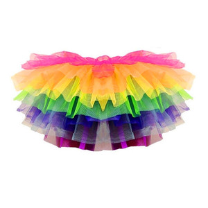 Jupes <span class=keywords><strong>tutu</strong></span> hawaïennes <span class=keywords><strong>pas</strong></span> chères pour femmes adultes, déguisement de fête, couleurs arc-en-ciel, HPC-3185 - Product Image 3