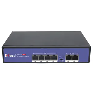 Switch POE OEM/ODM di fabbrica HZGWS Switch Ethernet a 6 porte da 100M con funzione watchdog