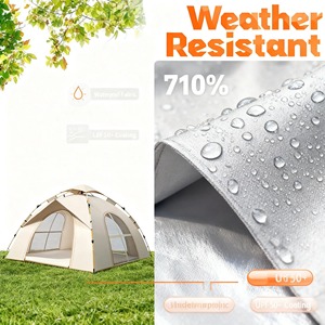 Carpa Plegable Portátil para Exteriores, de Fibra de Vidrio, para las Cuatro Estaciones, Impermeable, Resistente a los Rayos UV, de Oxford, para Campamento de Verano, Automática - Product Image 3