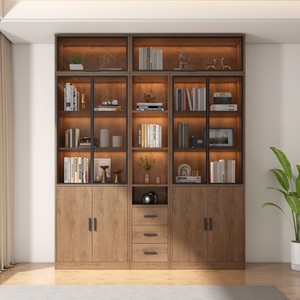 Tủ hồ sơ tiếp nhận sang trọng QATAR 3 ngăn kéo văn phòng Tủ Sách gỗ lưu trữ nội các - Product Image 2