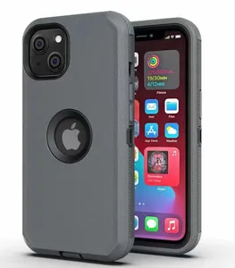 يظهر الشعار في صندوق خارجي هجين 3 في 1 لهاتف iPhone 15 otter بسعر المصنع لهاتف iPhone 15 حقيبة ثقيلة للعمل