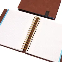 Carnet à spirales personnalisé HQB au design minimaliste, logo personnalisé, couverture souple en cuir PU/PVC/PP imprimé, formats B5/B6/A5/A6/A4, couleurs personnalisées