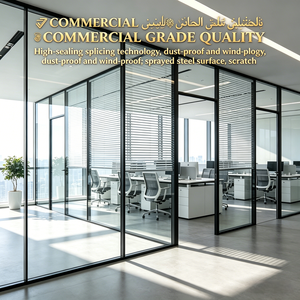 Cloison de bureau en acier K-draw, cloison double vitrage à cadre ultra-fin avec stores intégrés - Product Image 4