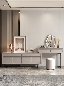 Coiffeuse pliante moderne <span class=keywords><strong>avec</strong></span> miroir, meuble de luxe, Table <span class=keywords><strong>Console</strong></span> et <span class=keywords><strong>tabouret</strong></span>, coiffeuse pour chambre à coucher - Product Image 3