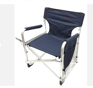 Silla de Director Plegable de Metal Resistente para Exteriores, con Reposabrazos, Mesa Lateral y Portavasos, Sillas de <span class=keywords><strong>Playa</strong></span> - Product Image 3
