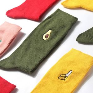 Calcetines de Moda para Mujer con Diseño de Frutas y Bordado, Color y Detalle en el Puño Personalizables, Suaves para Uso Diario, Venta al Por Mayor - Product Image 4