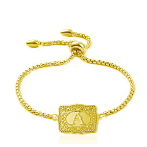 Collana iniziale con fibbia per cintura occidentale placcato <span class=keywords><strong>oro</strong></span> 18k impermeabile minimalista in acciaio inox leggero all'ingrosso Bestseller - Product Image 6