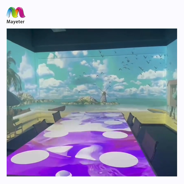 Interactive Immersive single-chip laser phosphor Projector Restaurant sensory Wall/Floor Interactive Projection