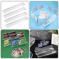 Porte-cartes de poker en acrylique transparent avec deux fentes support de présentoir de carte à collectionner en acrylique pour les jeux Trump