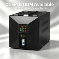 Stabilisateur de tension monophasé AC 220V haute performance avec affichage numérique, protection contre les surcharges, surtension basse tension, 3kVA, pour appareils électroménagers