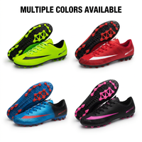 Chaussures de football FG durables pour hommes Entraînement quotidien Terrain ferme Bottes de football légères Respirantes Imperméables Confortables