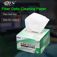 Kimtech 280PCS/Boîte Papier de Nettoyage pour Fibre Optique (11x21cm) / Utilisation FTTH / Sans Poussière / Certifié ISO9001 & ROHS / Kimwipes