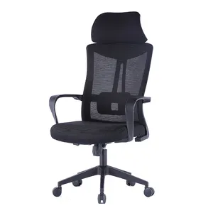 Appui-tête réglable de luxe moderne confortable chaise ergonomique en maille élévatrice chaises de bureau pivotantes avec roues
