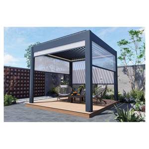 Precios de fábrica Prima Gazebo de lujo Jardín <span class=keywords><strong>Pérgolas</strong></span> de techo motorizadas retráctiles de aluminio resistentes a la intemperie con Led - Product Image 2