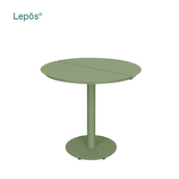 Ensemble de salle à manger en aluminium, style bistro, mobilier d'extérieur moderne et minimaliste, pour hôtel, café, resort, balcon, terrasse, table et chaises
