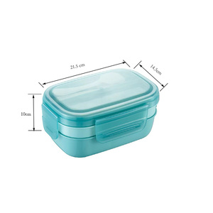 Boîte à bento réutilisable à 3 compartiments de qualité supérieure Respectueux de l'environnement Conteneur à déjeuner OEM personnalisé Design moderne Préservation de la fraîcheur 1-3L - Product Image 4
