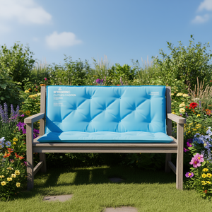 Juego de Cojines para Banco de Jardín Myrewing, Color Azul Claro, Rectangular, Resistente al Agua, Extraíble, Lavable, para Uso en Todas las Estaciones - Product Image 2