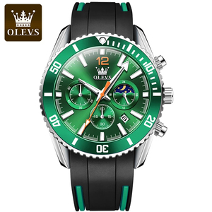 Orologio al Quarzo OLEVS da <span class=keywords><strong>Uomo</strong></span>, Orologio Formale da Ufficio Impermeabile, Orologio <span class=keywords><strong>di</strong></span> Lusso con Cinturino in Silicone Traspirante, Orologio Sportivo <span class=keywords><strong>di</strong></span> <span class=keywords><strong>Marca</strong></span>, Regalo per <span class=keywords><strong>Uomo</strong></span> - Product Image 3