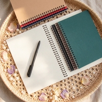 AI-MICH Vente en gros de carnets personnalisés A4 A5 2026, papeterie scolaire, spirale, couverture transparente en PET, sequins, sublimation, ensemble cadeau avec stylo