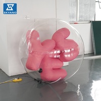 Boule de cristal gonflable en PVC transparent personnalisée, décoration gonflable publicitaire pour événements en plein air