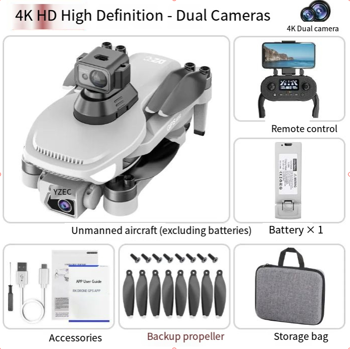 Sac de rangement pour éviter les obstacles au laser gris-blanc l500 pro max hd