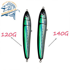 Señuelo de pesca de lápiz de madera, anzuelo flotante de 240mm120g 260mm140g, hecho a mano - Product Image 5