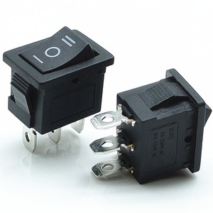 Interruptor Basculante Pequeño de Tres Posiciones (Encendido-Apagado-Encendido) de 3 Pines, 6A, 250V, Kcd1-101, 21*15mm - Product Image 1