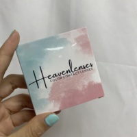 Boîte en papier d'emballage de lentilles de contact souples de style personnalisé pour lentilles de contact cosmétiques