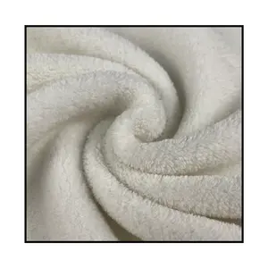 200gsm Wit Polyester Dubbelzijdig Flanel Koraal Fleece Stof