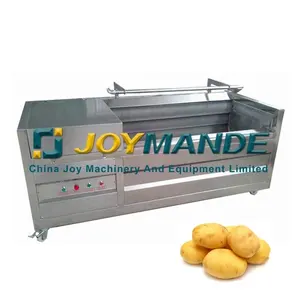 Máquina peladora automática de poatos de gran capacidad, rodillo de cepillo, máquina peladora de lavado de zanahorias y patatas