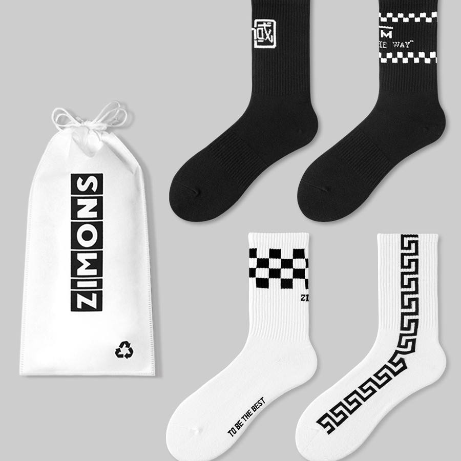 High Quality Personalized Customized Design Cotton Men Women Crew Socks Happy Fun Socks Manufacturer Custom logo Sports Socks