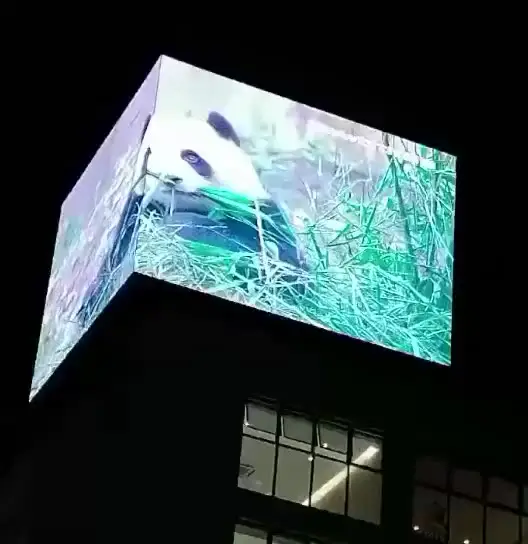 Outdoor Naked Eye 3D Hologram LED Display P3.9 P6.25 P10.42 Waterproof Immersive Interactive Advertising Video Wall Panel