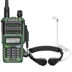 Casque Flexible avec Microphone à gorge et Tube d'air, pour Radio CB, talkie-walkie étanche BAOFENG UV-9R Plus Pro UV-XR