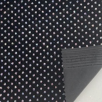 Tissu en maille côtelée lurex polyester spandex extensible à pois circulaires métalliques dorés lurex pour vêtements de filles en gros