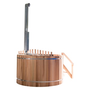 Alphasauna al aire libre despedido estufa Wester cedro rojo de madera bañera caliente - Product Image 4