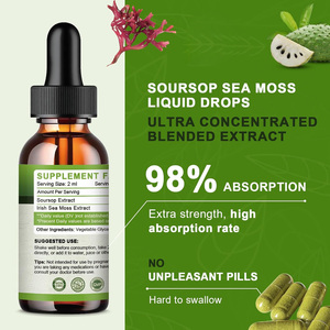 Gotas Líquidas de Musgo Marino y Guanábana de Marca Privada OEM, Suplemento Natural para el Apoyo Inmunológico, Antioxidación y Salud Digestiva - Product Image 2