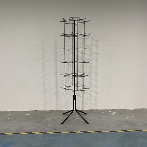 6 Tier kim loại màu đen tầng thường vụ 4 mặt bóng xoay hiển thị đứng - Product Image 1