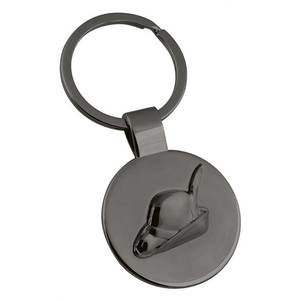 Portachiavi Decorativo BRUNI ALPINE HAT, Elegante Moschettone Regalo con Cristallo in Lega e Stampa Offset in Metallo - Product Image 1